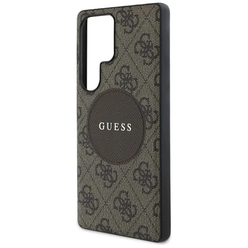 Guess 4G Kerek Folt Klasszikus Logó MagSafe Tok Samsung Galaxy S25 Ultra Barna - 6