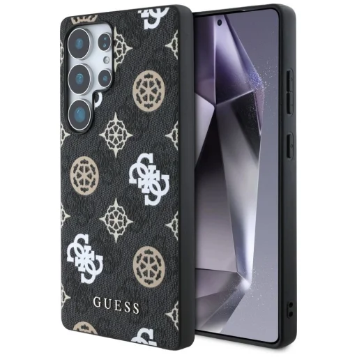 Guess 4G Nyomtatott Színes Peony Mintás MagSafe tok Samsung Galaxy S25 Ultra Fekete Tok - 1