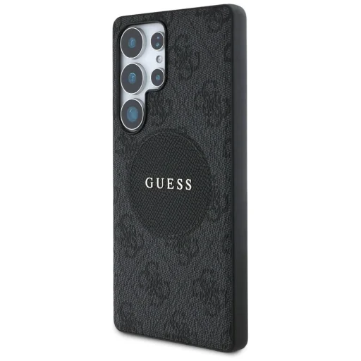 Guess 4G Kerek Folt Klasszikus Logós MagSafe tok Samsung Galaxy S25 Ultra fekete tok - 2