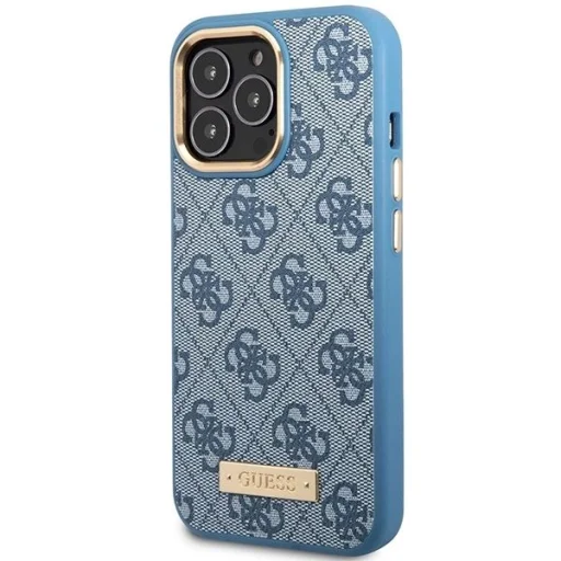 Guess 4G Logo Plate MagSafe tok iPhone 14 Pro Max - kék - 2