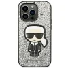 Karl Lagerfeld KLHCP14XGFKPG iPhone 14 Pro Max 6.7" hardcase ezüst / ezüst Glitter Flakes Ikonik tok thumbnail