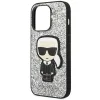 Karl Lagerfeld KLHCP14XGFKPG iPhone 14 Pro Max 6.7" hardcase ezüst / ezüst Glitter Flakes Ikonik tok thumbnail
