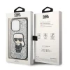 Karl Lagerfeld KLHCP14XGFKPG iPhone 14 Pro Max 6.7" hardcase ezüst / ezüst Glitter Flakes Ikonik tok thumbnail