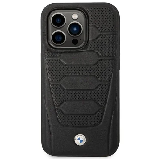  iPhone 14 Pro Max 6.7" fekete/fekete bőr ülések mintás BMW BMHCP14X22RPSK tok - 3