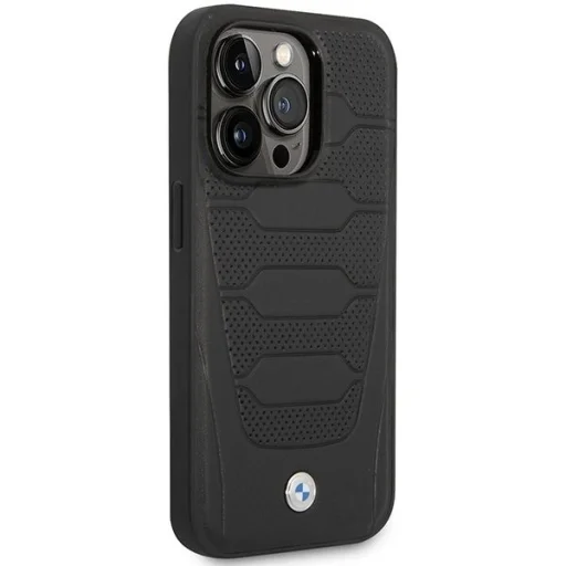  iPhone 14 Pro Max 6.7" fekete/fekete bőr ülések mintás BMW BMHCP14X22RPSK tok - 4