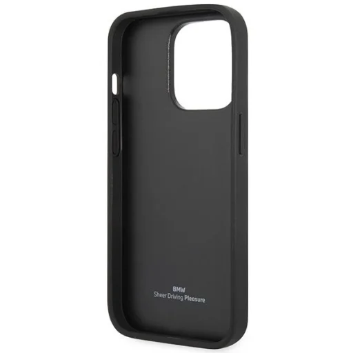  iPhone 14 Pro Max 6.7" fekete/fekete bőr ülések mintás BMW BMHCP14X22RPSK tok - 7