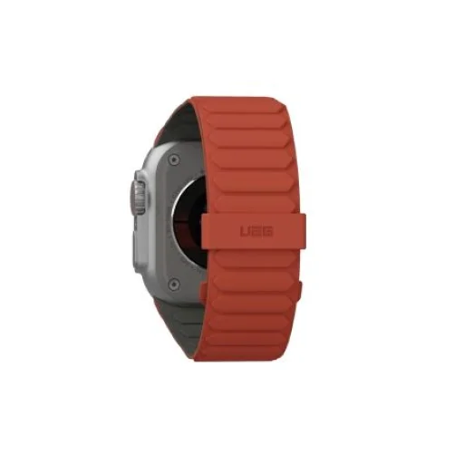 UAG Pathfinder szilikon kétoldalas mágneses szíj Apple Watch 42 / 44 / 45 / 46 / 49mm - Szürke-Narancs - 2