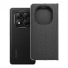 LUNA vyklápacie puzdro Carbon pre Xiaomi Redmi Note 14 Pro 5G / Redmi Note 14 Pro Plus 5G čierne thumbnail