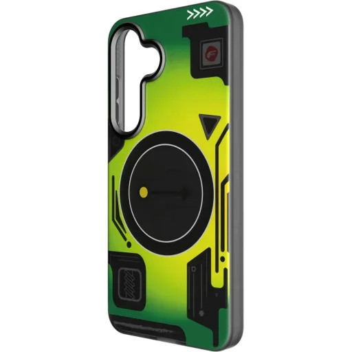 FORCELL F-PROTECT Levels Kéttétes 4D technológiával, Katonai lezuhant-teszt kompatibilis MagSafe-hez, Samsung Galaxy S25-höz, kiberzöld tok - 8