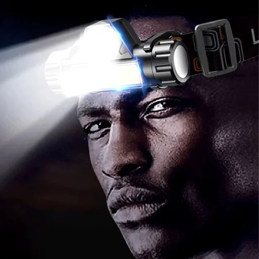 Fejlámpa LED 4in1 mágnessel és akkumulátorral RC-K-1228 fekete - 8