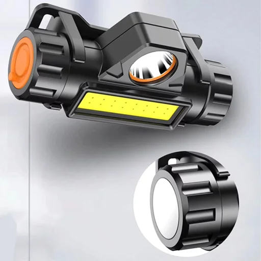 Fejlámpa LED 4in1 mágnessel és akkumulátorral RC-K-1228 fekete - 10