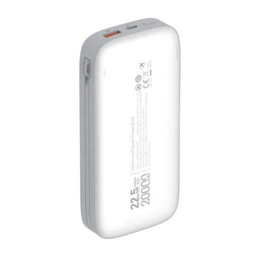 LDNIO PQ20 Powerbank 22.5W 20000mAh USB-C, lightning (fehér) - 2