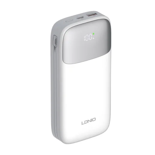 LDNIO PQ20 Powerbank 22.5W 20000mAh USB-C, lightning (fehér) - 1