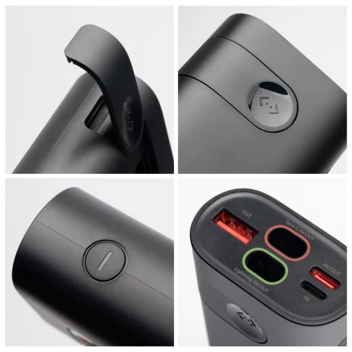 FORCELL F-ENERGY F10K4 powerbank kompatibilis Apple Watch-sal PD QC3.0 3A 22,5W 10000 mAh fekete - 7