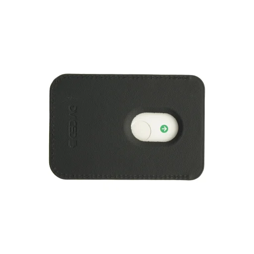 Dviced bőr magsafe kártyatartó állvánnyal - Fekete, - 2