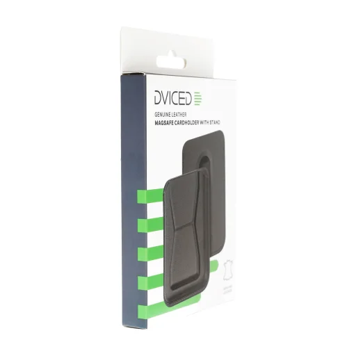 Dviced bőr magsafe kártyatartó állvánnyal - Fekete, - 3