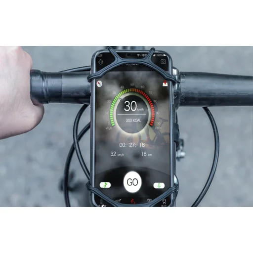 Rockbros LF436BK biciklis/motoros mobiltelefon tartó (fekete) - 5