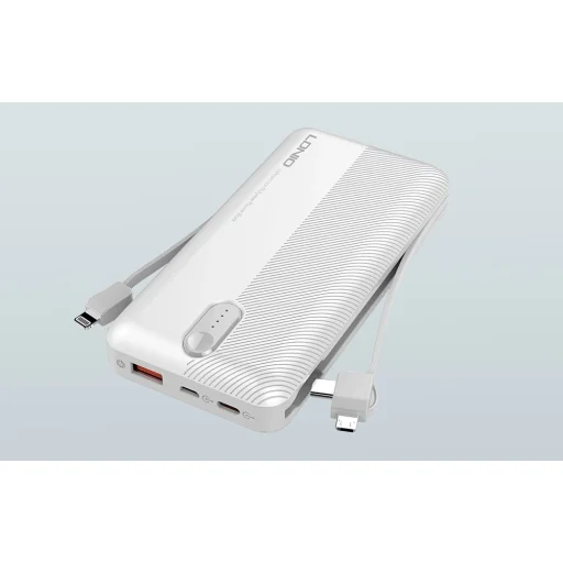 LDNIO PL1013 Powerbank, 10000mAh + 3in1 kábel (fehér) - 6