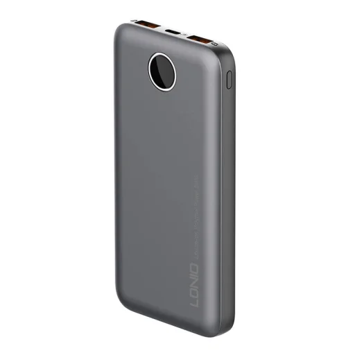 Powerbank LDNIO PQ10, 2xUSB, 22.5W, 10000mAh (Szürke) - 2