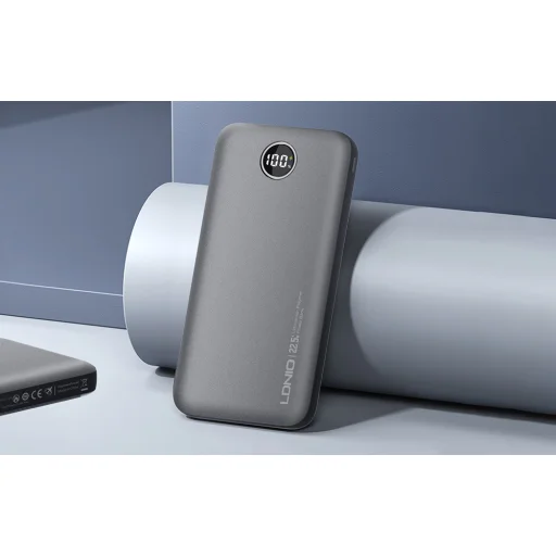 Powerbank LDNIO PQ10, 2xUSB, 22.5W, 10000mAh (Szürke) - 6