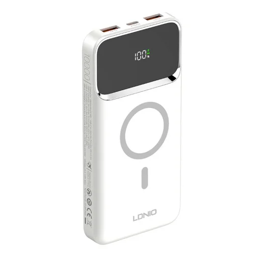 Powerbank LDNIO PQ12, 15W, 10000mAh (fehér) - 2