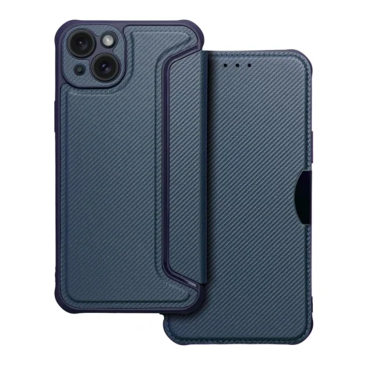 RAZOR fliptok iPhone 15 Plus kék tok - 1