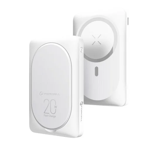 FORCELL F-ENERGY F10K2 Mágneses állványos külső akkumulátor MagSafe kompatibilis PD QC3.0 5A 20W 10 000 mAh fehér - 2