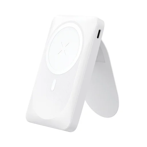 FORCELL F-ENERGY F10K2 Mágneses állványos külső akkumulátor MagSafe kompatibilis PD QC3.0 5A 20W 10 000 mAh fehér - 3