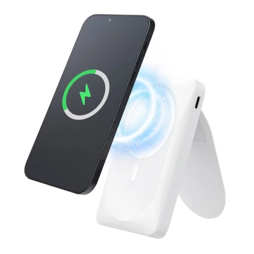 FORCELL F-ENERGY F10K2 Mágneses állványos külső akkumulátor MagSafe kompatibilis PD QC3.0 5A 20W 10 000 mAh fehér - 4