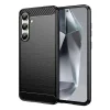Szilikon tok Carbon Case Samsung Galaxy S24 FE - fekete thumbnail