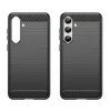 Szilikon tok Carbon Case Samsung Galaxy S24 FE - fekete thumbnail