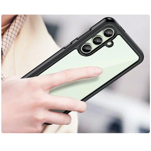 Szilikon tok Outer Space Case zselés kerettel Samsung Galaxy S24 FE - fekete tok - 4