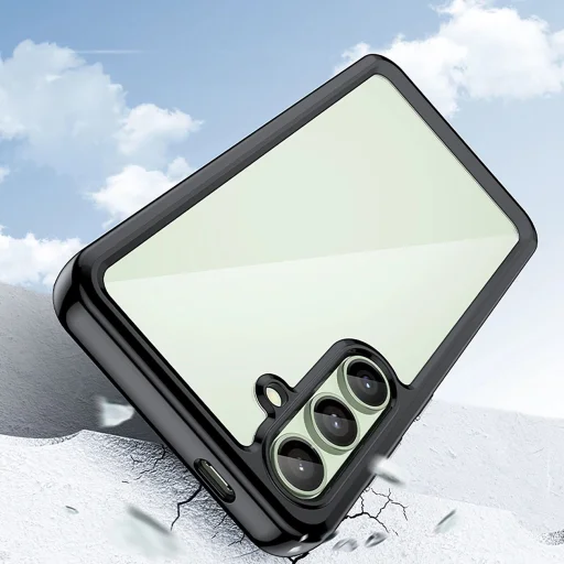 Szilikon tok Outer Space Case zselés kerettel Samsung Galaxy S24 FE - fekete tok - 6