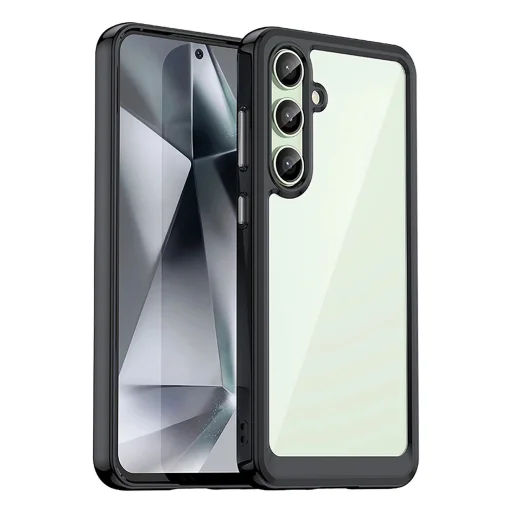 Szilikon tok Outer Space Case zselés kerettel Samsung Galaxy S24 FE - fekete tok - 1