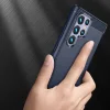Karbonové puzdro Samsung Galaxy S23 Ultra flexibilné silikónové karbonové puzdro modré thumbnail