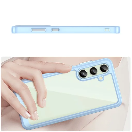 Outer Space szilikontok zselés kerettel Samsung Galaxy S24 FE - kék tok - 4