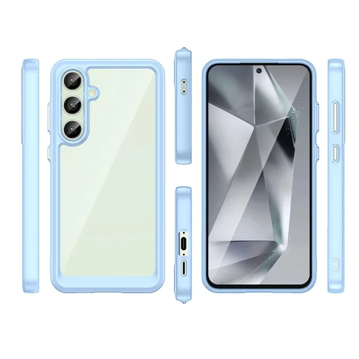 Outer Space szilikontok zselés kerettel Samsung Galaxy S24 FE - kék tok - 5