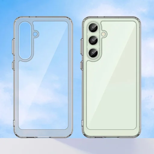 Outer Space szilikon zselés kerettel Samsung Galaxy S24 FE - átlátszó tok - 3