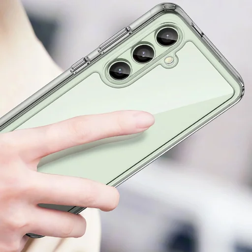 Outer Space szilikon zselés kerettel Samsung Galaxy S24 FE - átlátszó tok - 4