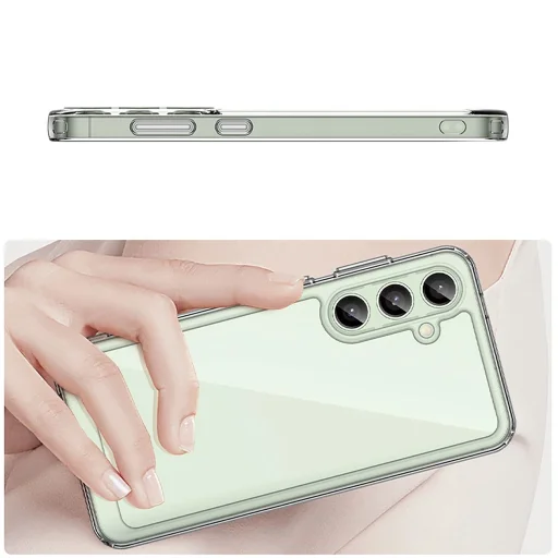 Outer Space szilikon zselés kerettel Samsung Galaxy S24 FE - átlátszó tok - 5