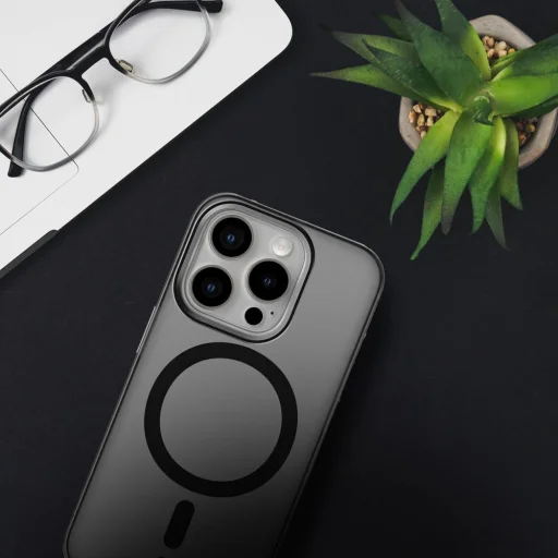 FORCELL F-PROTECT Levels kettős rétegű 4D technológiával, katonai ejtési teszttel kompatibilis Samsung Galaxy S25 Plus tok füstös fekete - 2