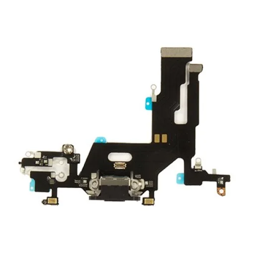 iPhone 11 rugalmas kábel töltőcsatlakozóval fekete - 1