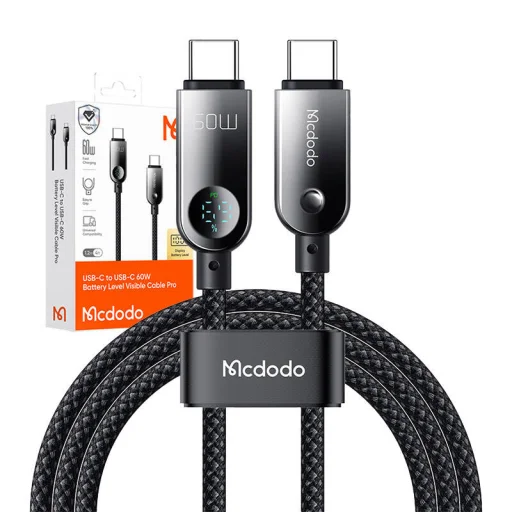 Mcdodo CA-4780 USB-C - USB-C 60W adatkábel 1.2m (fekete) - 4