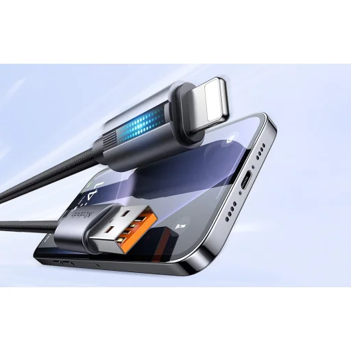 Mcdodo CA-5660 USB-A - Lightning kábel villogó fénnyel 1,2m (fekete) - 10