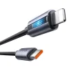 Mcdodo CA-5710 USB-C to Lightning kábel villogó fénnyel 36W 1.2m (fekete), thumbnail