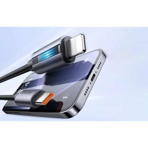 Mcdodo CA-5710 USB-C to Lightning kábel villogó fénnyel 36W 1.2m (fekete), - 8