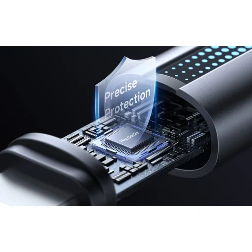 Mcdodo CA-5710 USB-C to Lightning kábel villogó fénnyel 36W 1.2m (fekete), - 9