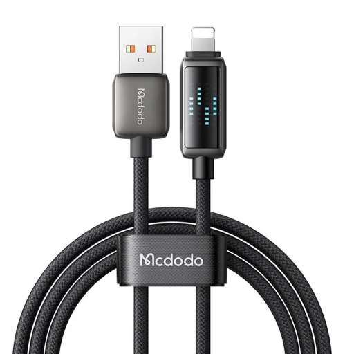 Mcdodo CA-5250 USB-A Lightning kábel LED kijelzővel, 1,2m - 1