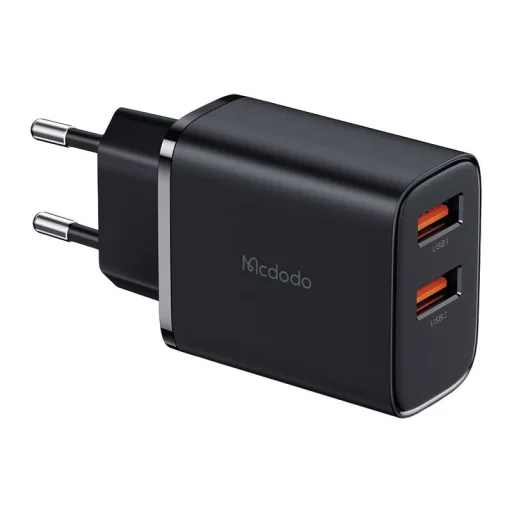 Mcdodo CH-5070 USB-A2 hálózati töltő adapter, 12W (fekete) - 1