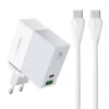 Hálózati töltő LDNIO A2620C USB, USB-C 65W + USB-C - USB-C kábel